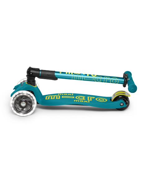 Trottinette enfant maxi micro deluxe pliable   led Baie rouge+Bleu pétrole 12 - vertbaudet enfant 