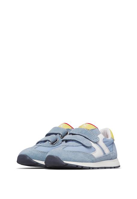 Sneakers en cuir et tissu miblo vl. Bleu-blanc+Rose-blanc+Rouge- 5 - vertbaudet enfant 