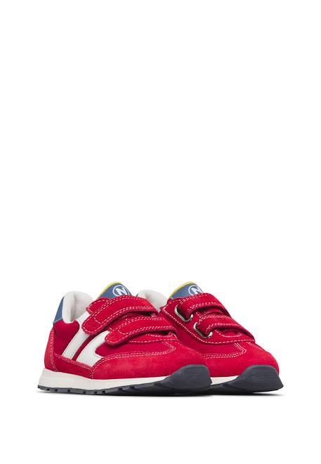 Sneakers en cuir et tissu miblo vl. Bleu-blanc+Rose-blanc+Rouge- 12 - vertbaudet enfant 