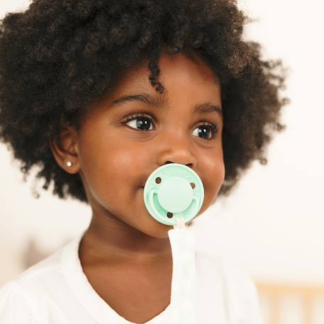 Sucette ronde - 6+ mois - lot de 2 Bleu+Rose + beige+Vert 4 - vertbaudet enfant 