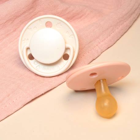 Sucettes rondes - 0 à 6 mois Lilas/beige+Rose/beige 6 - vertbaudet enfant 