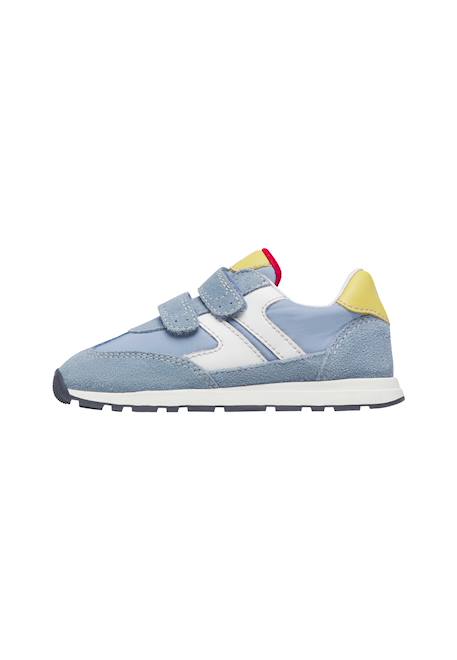 Sneakers en cuir et tissu miblo vl. Bleu-blanc+Rose-blanc+Rouge- 3 - vertbaudet enfant 