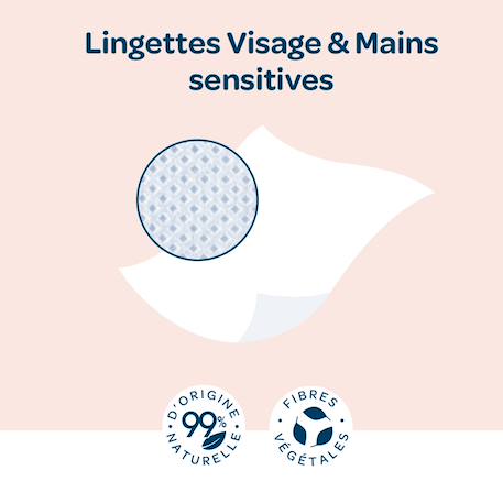 Lingettes visage et mains sensitive X55 3 - vertbaudet enfant 