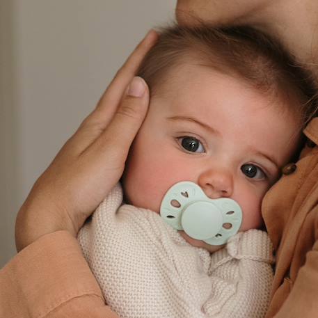 Sucette anatomique essentielle - 6-18 mois - lot de 2 Bleu + beige+Jaune + beige+Vert + beige 16 - vertbaudet enfant 