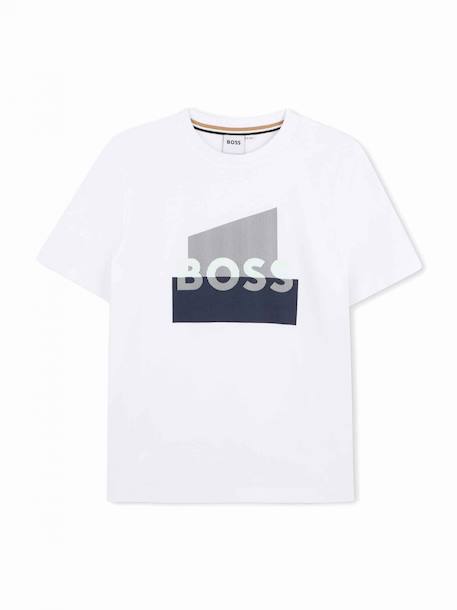 T-shirt  à manches courtes Blanc+Noir 1 - vertbaudet enfant 