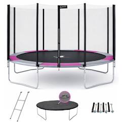 Trampoline rond ø 360cm avec filet, échelle, bâche et kit ancrage - ralli 360  - vertbaudet enfant