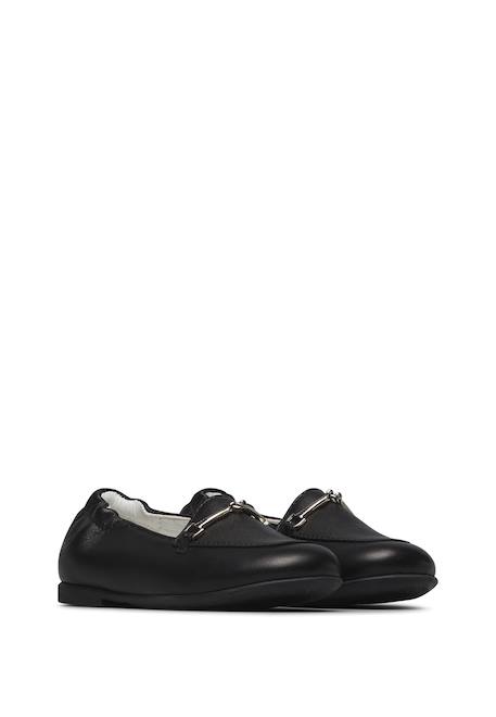 Mocassin en cuir miola Noir- 2 - vertbaudet enfant 