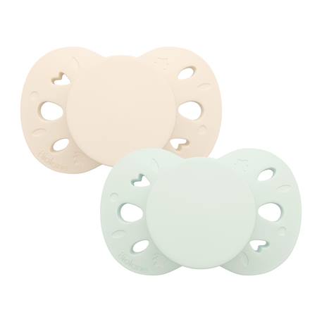 Sucette anatomique essentielle - 0-6 mois - lot de 2 Bleu + beige+Vert + beige 7 - vertbaudet enfant 