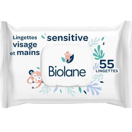 Lingettes visage et mains sensitive X55 1 - vertbaudet enfant 