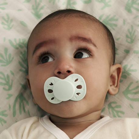 Sucette anatomique essentielle - 0-6 mois - lot de 2 Bleu + beige+Vert + beige 10 - vertbaudet enfant 