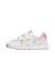 Sneakers en cuir et tissu avec fleurs Lucy vl. Blanc- 3 - vertbaudet enfant 