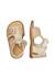 Sandales en cuir et en daim quarzo Blanc crème-+Rose poudré- 4 - vertbaudet enfant 