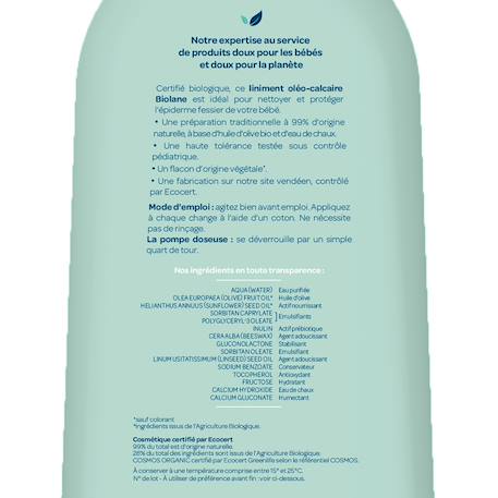 Liniment oléo-calcaire certifié biologique 500ml Vert 3 - vertbaudet enfant 