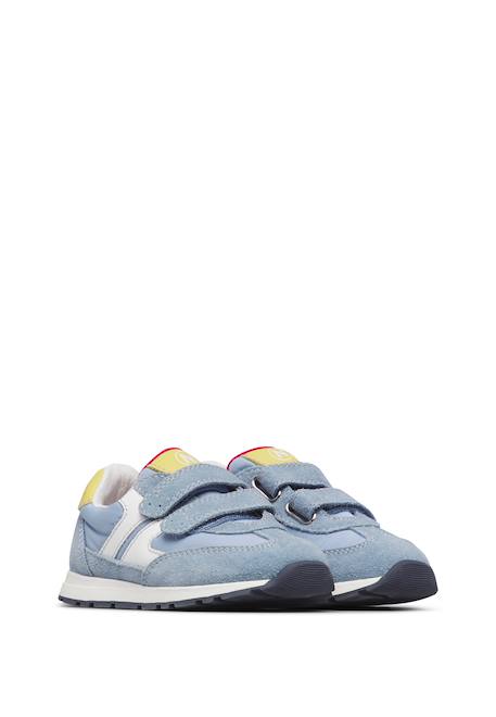 Sneakers en cuir et tissu miblo vl. Bleu-blanc+Rose-blanc+Rouge- 2 - vertbaudet enfant 