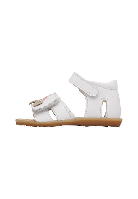 Sandales en cuir lillu Blanc- 3 - vertbaudet enfant 