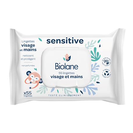 Lingettes visage et mains sensitive X55 2 - vertbaudet enfant 