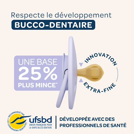 Sucette ronde - 0-6 mois - lot de 2 Bleu + beige+Jaune + beige+Vert + beige 9 - vertbaudet enfant 