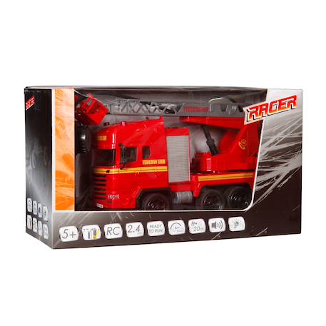 Camion de pompiers racer r/c avec son et lumière 2.4ghz Rouge 3 - vertbaudet enfant 