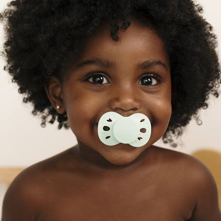 Sucette anatomique essentielle - 18+ mois - lot de 2 Bleu+Rose + beige+Vert 16 - vertbaudet enfant 