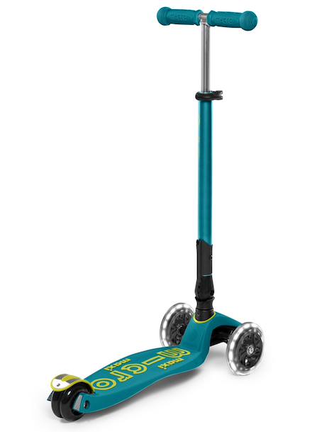 Trottinette enfant maxi micro deluxe pliable   led Baie rouge+Bleu pétrole 9 - vertbaudet enfant 