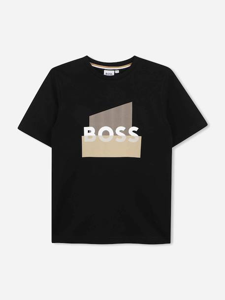 T-shirt  à manches courtes Blanc+Noir 4 - vertbaudet enfant 