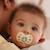 Sucette anatomique animaux - 6-18 mois - lot de 2 Bleu + beige+Jaune + beige+Vert + beige 10 - vertbaudet enfant 