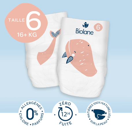 Couches culottes écologiques taille 6 16+kg - 36 couches Blanc 3 - vertbaudet enfant 