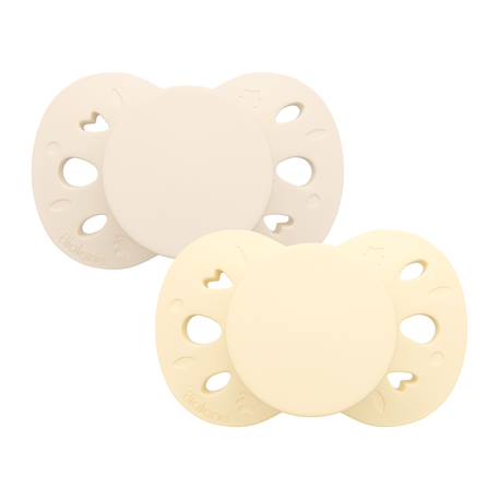 Sucette anatomique essentielle - 6-18 mois - lot de 2 Bleu + beige+Jaune + beige+Vert + beige 7 - vertbaudet enfant 