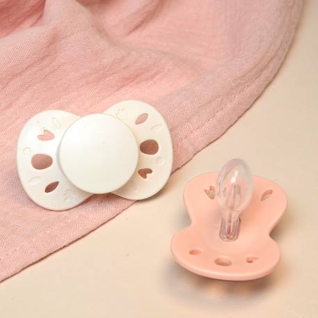 Sucettes anatomiques - 0 à 6 mois Lilas/beige+Lilas/beige imprimé+Rose/beige+Rose/beige imprimé 10 - vertbaudet enfant 