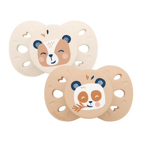 Sucettes anatomiques - 18 mois et plus Beige/marron+Beige/marron imprimé+Jaune+Jaune imprimé+Lilas+Lilas imprimé 5 - vertbaudet enfant 