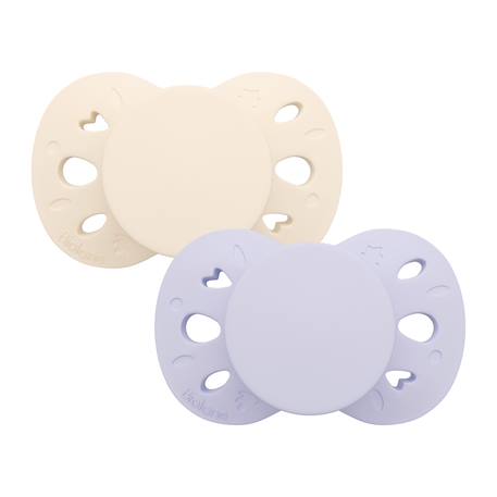 Sucettes anatomiques - 0 à 6 mois Lilas/beige+Lilas/beige imprimé+Rose/beige imprimé 1 - vertbaudet enfant 
