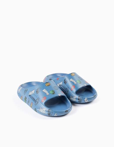 Claquettes à motif marvel et semelle antidérapante Bleu 2 - vertbaudet enfant 