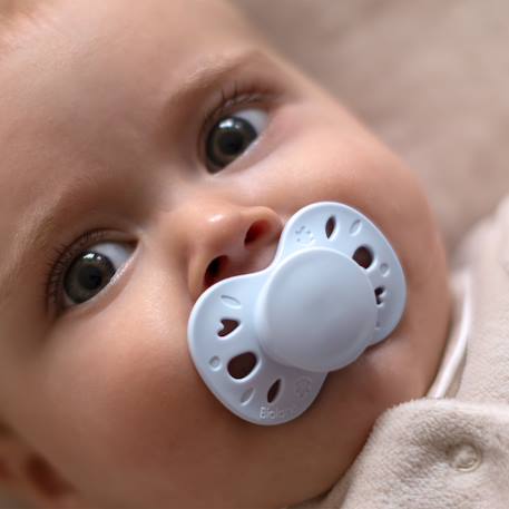 Sucette anatomique essentielle - 6-18 mois - lot de 2 Bleu + beige+Jaune + beige+Vert + beige 4 - vertbaudet enfant 