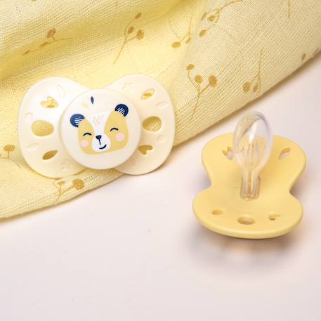 Sucettes anatomiques - 18 mois et plus Beige/marron+Beige/marron imprimé+Jaune+Jaune imprimé+Lilas+Lilas imprimé 14 - vertbaudet enfant 