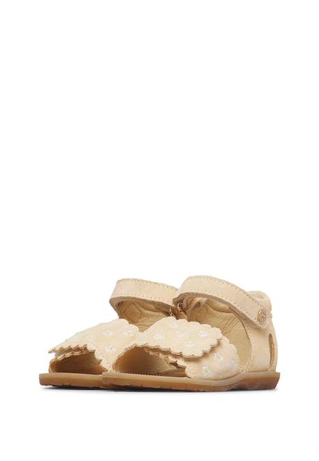 Sandales en suède avec imprimé marguerites maya embr Beige-+Marron clair- 5 - vertbaudet enfant 
