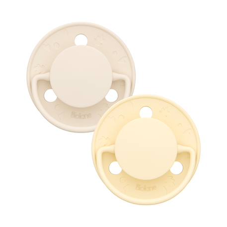 Sucette ronde - 0-6 mois - lot de 2 Bleu + beige+Jaune + beige+Vert + beige 7 - vertbaudet enfant 