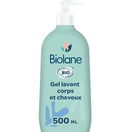 Gel lavant corps et cheveux certifié biologique 500ml MULTICOLORE 1 - vertbaudet enfant 