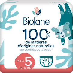 -Couches culottes écologiques taille 5 de 12 à 18kg - 40 couches