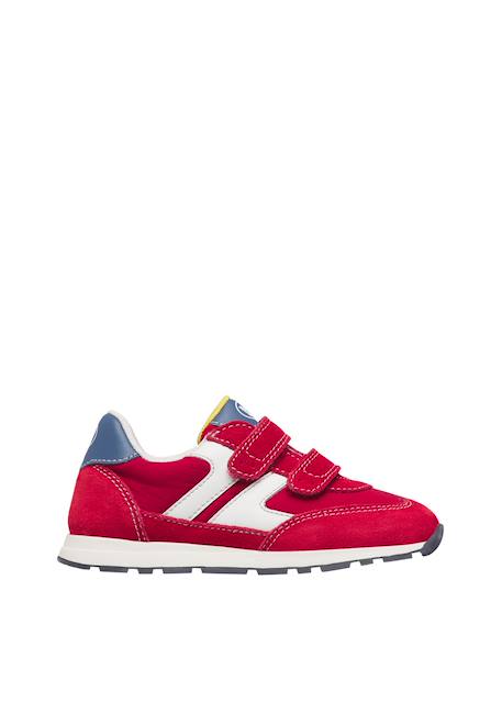 Sneakers en cuir et tissu miblo vl. Bleu-blanc+Rose-blanc+Rouge- 11 - vertbaudet enfant 