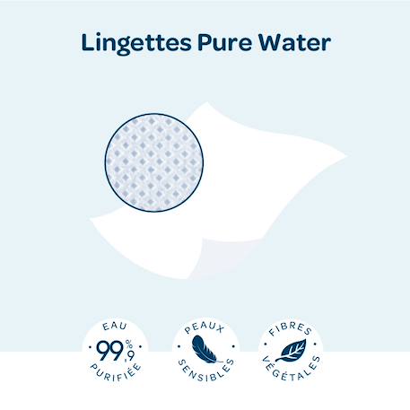 Lingettes pure water Blanc 3 - vertbaudet enfant 