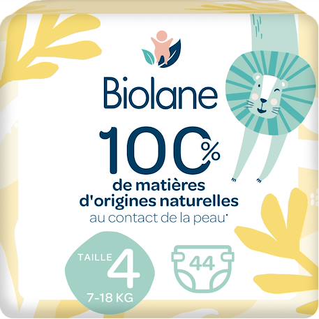 Couches écologiques taille 4 de 7 à 18kg - 44 couches Blanc 1 - vertbaudet enfant 
