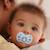 Sucette anatomique animaux - 6-18 mois - lot de 2 Bleu + beige+Jaune + beige+Vert + beige 4 - vertbaudet enfant 