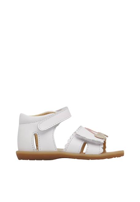 Sandales en cuir lillu Blanc- 1 - vertbaudet enfant 