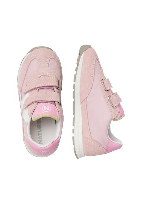 Sneakers en cuir et tissu miblo vl. Bleu-blanc+Rose-blanc+Rouge- 9 - vertbaudet enfant 