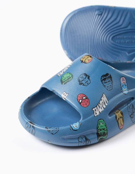 Claquettes à motif marvel et semelle antidérapante Bleu 3 - vertbaudet enfant 