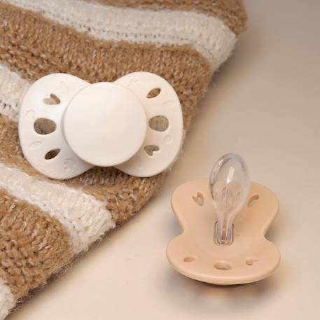 Sucettes anatomiques - 18 mois et plus Beige/marron+Beige/marron imprimé+Jaune+Jaune imprimé+Lilas+Lilas imprimé 2 - vertbaudet enfant 