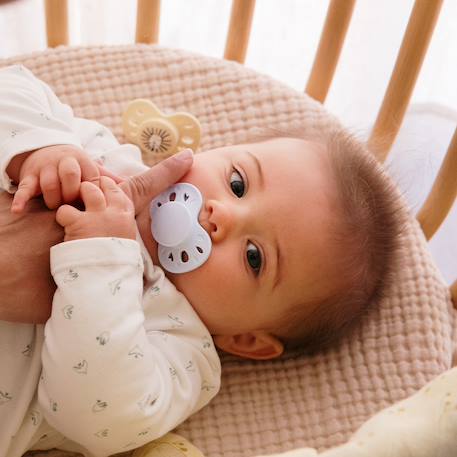 Sucette anatomique essentielle - 0-6 mois - lot de 2 Bleu + beige+Jaune + beige 4 - vertbaudet enfant 