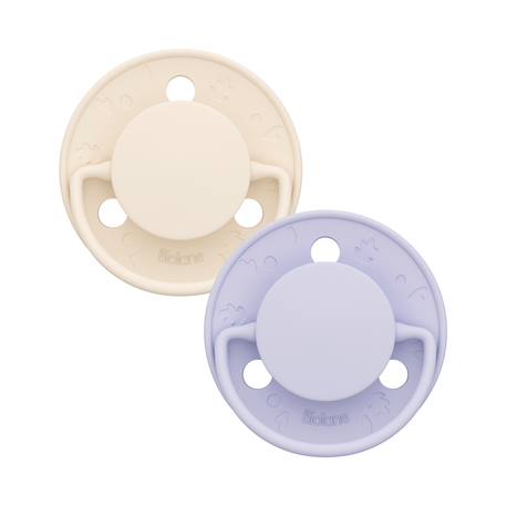 Sucettes rondes - 0 à 6 mois Lilas/beige+Rose/beige 1 - vertbaudet enfant 