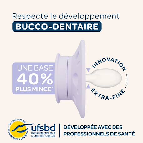 Sucette anatomique animaux - 6-18 mois - lot de 2 Bleu + beige+Jaune + beige+Vert + beige 3 - vertbaudet enfant 