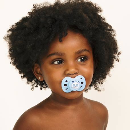 Sucette anatomique animaux - 18+ mois - lot de 2 Bleu+Rose + beige+Vert 4 - vertbaudet enfant 